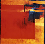 Bleu-Rouge carréiforme n°42 • 100x100 cm • 2001